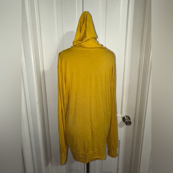 Women's plus size 3XL hoodie, sweater Yellow zip up hoodie light weight summer - Picture 4 of 6